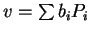 $v=\sum b_i P_i$