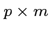 $ p\times m$