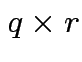 $ q\times r$