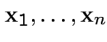 $ {\bf x}_1,
\ldots,{\bf x}_n$