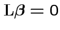 $ {\bf L}\boldsymbol\beta=0$
