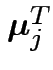 $ {\boldsymbol\mu}_j^T$