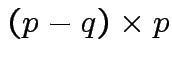 $ (p-q)\times p$