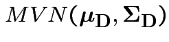 $ MVN(\boldsymbol\mu_{\bf D},\boldsymbol\Sigma_{\bf D})$