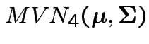 $ MVN_4(\boldsymbol\mu,\boldsymbol\Sigma)$