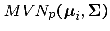 $ MVN_p({\boldsymbol\mu}_i,{\boldsymbol\Sigma})$