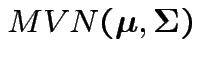 $ MVN(\boldsymbol\mu,\boldsymbol\Sigma)$