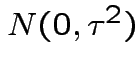$ N(0,\tau^2)$