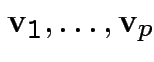 $ {\bf v}_1,\ldots,{\bf v}_p$