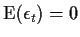 $\displaystyle {\rm E}(\epsilon_t) = 0
$