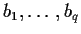 $ b_1,\ldots,b_q$
