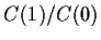 $ C(1)/C(0)$