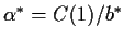 $ \alpha^* =C(1)/b^*$