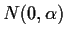 $ N(0,\alpha)$