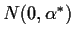 $ N(0,\alpha^*)$