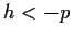 $ h < -p$