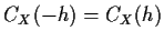 $ C_X(-h) = C_X(h)$