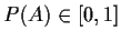 $P(A) \in [0,1]$