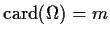${\rm card}(\Omega)=m$