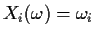 $X_i(\omega) = \omega_i$
