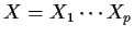 $X=X_1\cdots X_p$