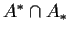 $A^*\cap A_*$