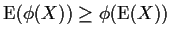 ${\rm E}(\phi(X)) \ge \phi({\rm E}(X))$