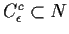 $C_\epsilon^c \subset N$