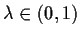 $\lambda\in (0,1)$