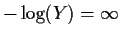$-\log(Y)=\infty$
