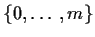$\{0,\ldots,m\}$