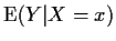 ${\rm E}(Y\vert X=x)$