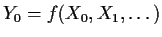 $Y_0 = f(X_0,X_1,\ldots)$