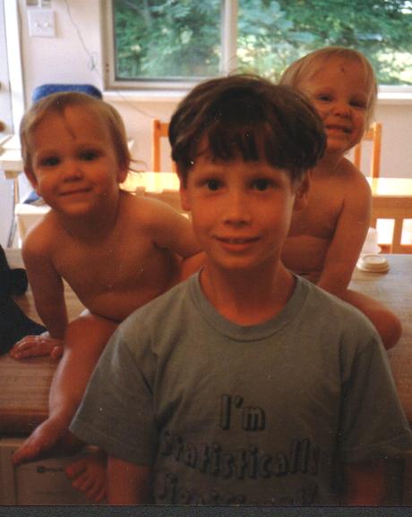 Twins with Sandy Photo