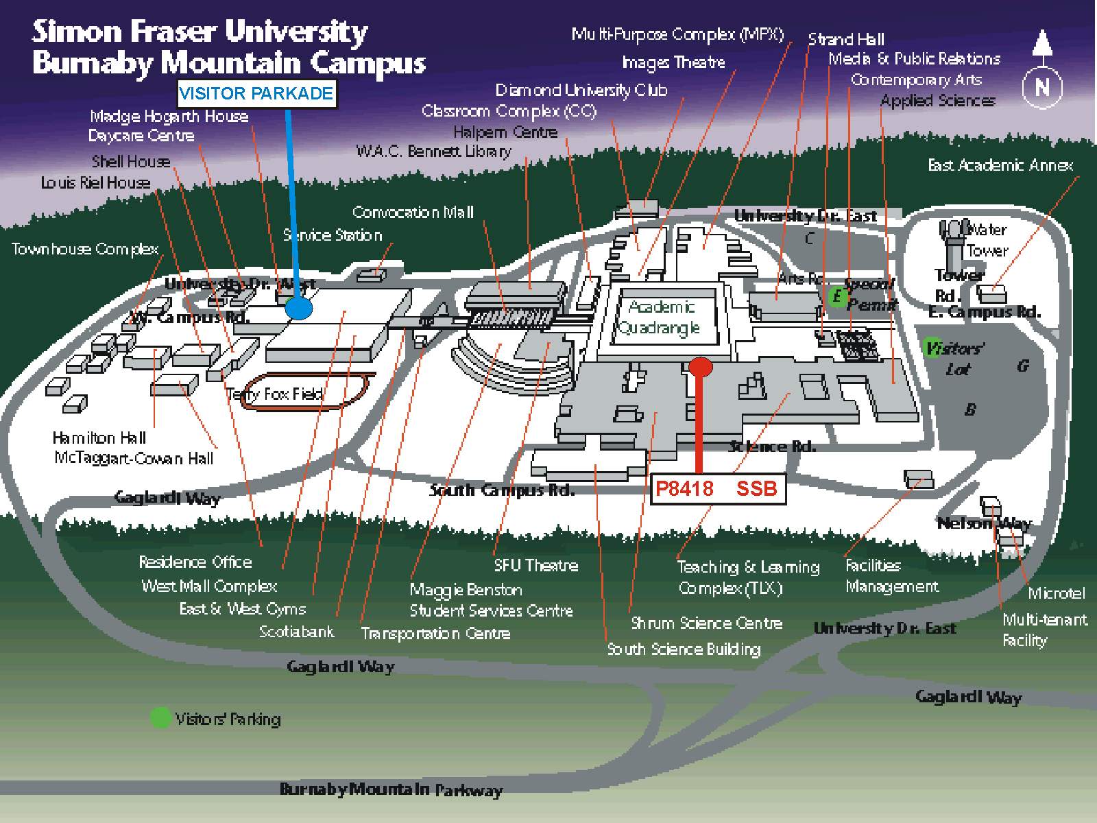 SFU Campus Map