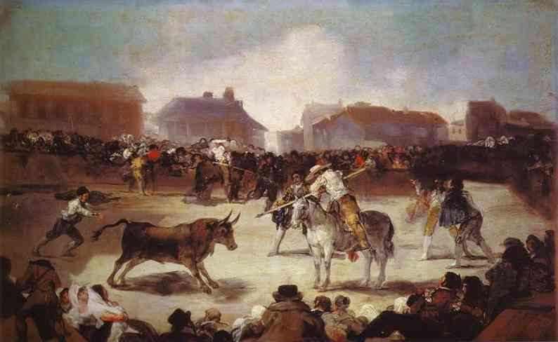 Francisco de Goya. A Village Bullfight.