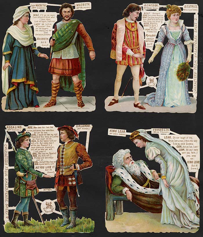 Cut-Out Characters from Shakespeare