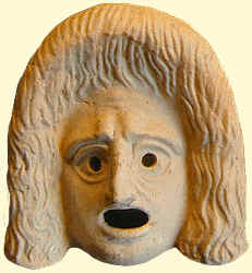 terracotta tragic mask