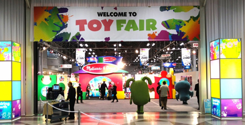 A display set up at New York Toy Fair