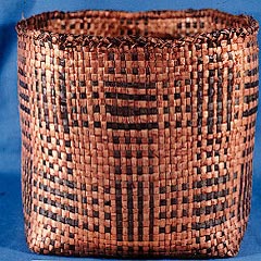 Plaited or checker woven baskets