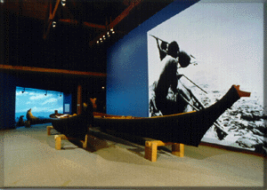 Cedar canoe recovered from the Ozette site