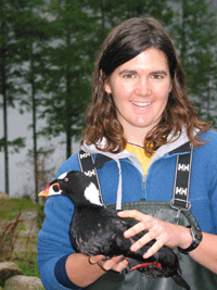 Molly Kirk with scoter