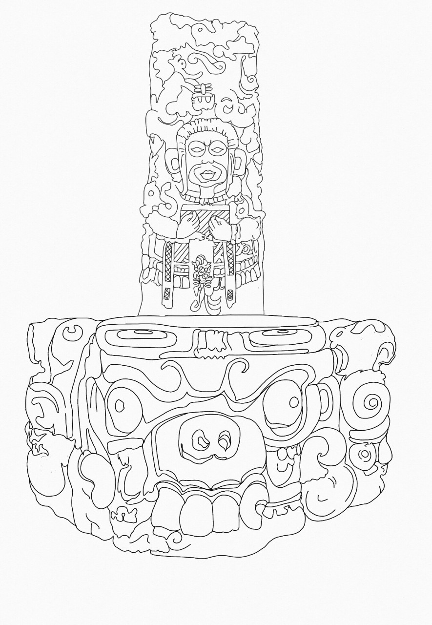 Stela D at Copán
