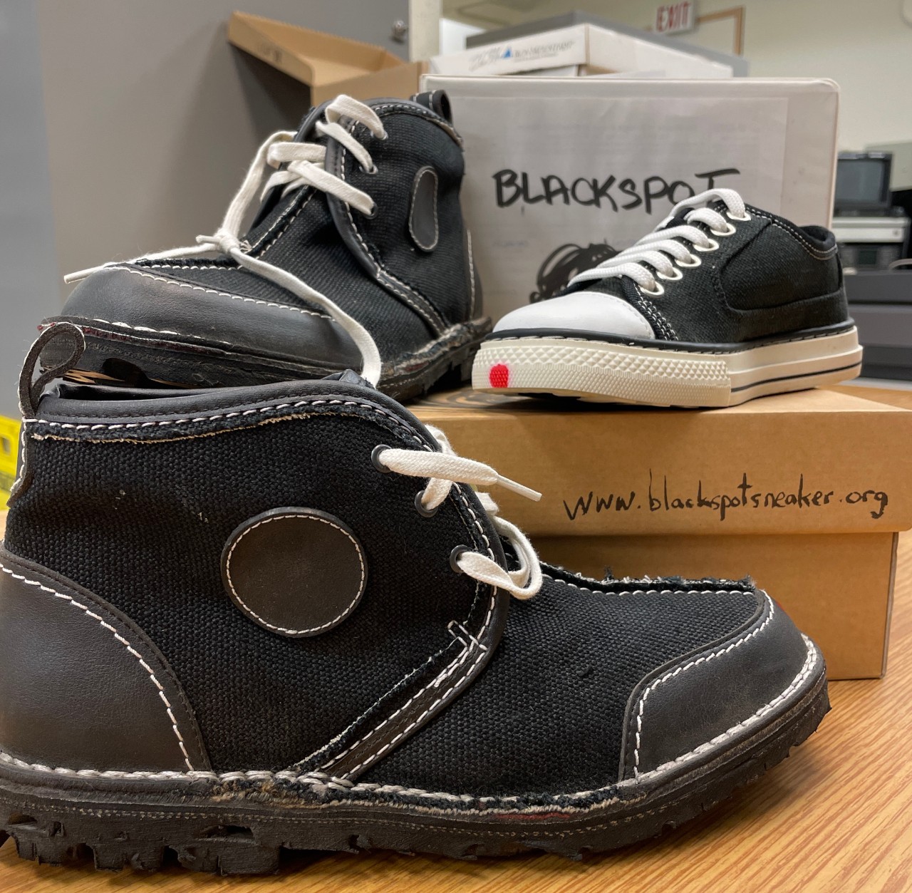 Blackspot shoes: original design and v. 2.0 