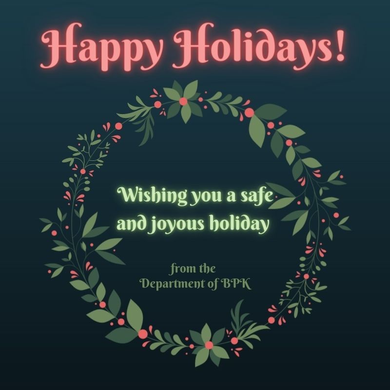 Wishing you a safe and joyous holiday