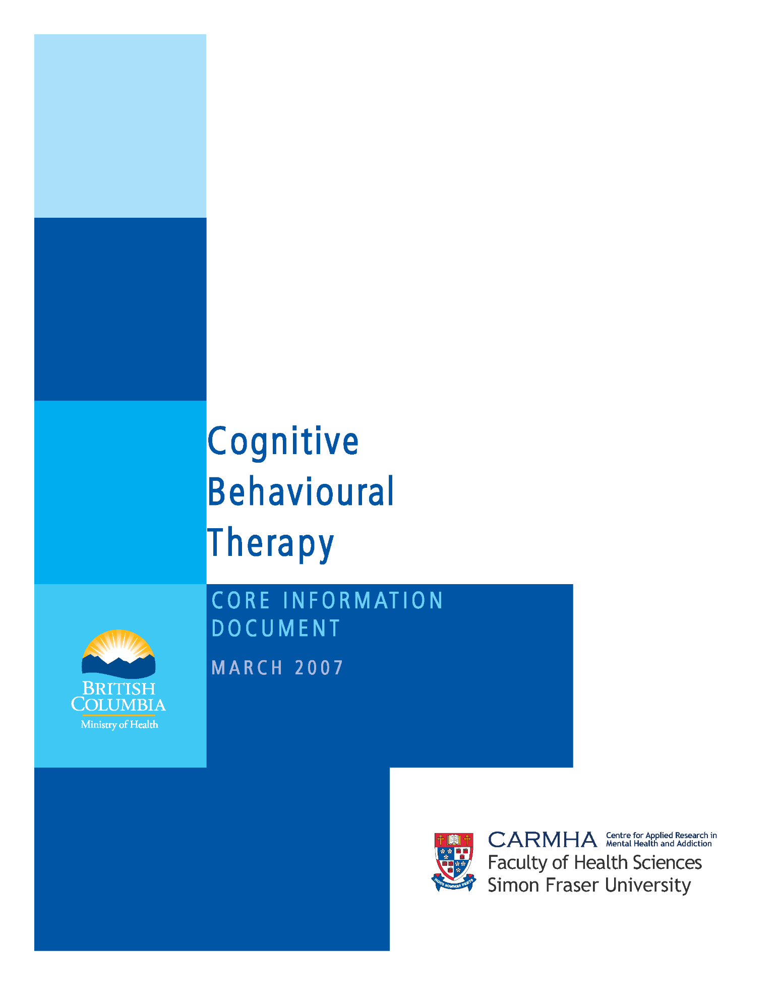 cognitive behavioral therapy research paper