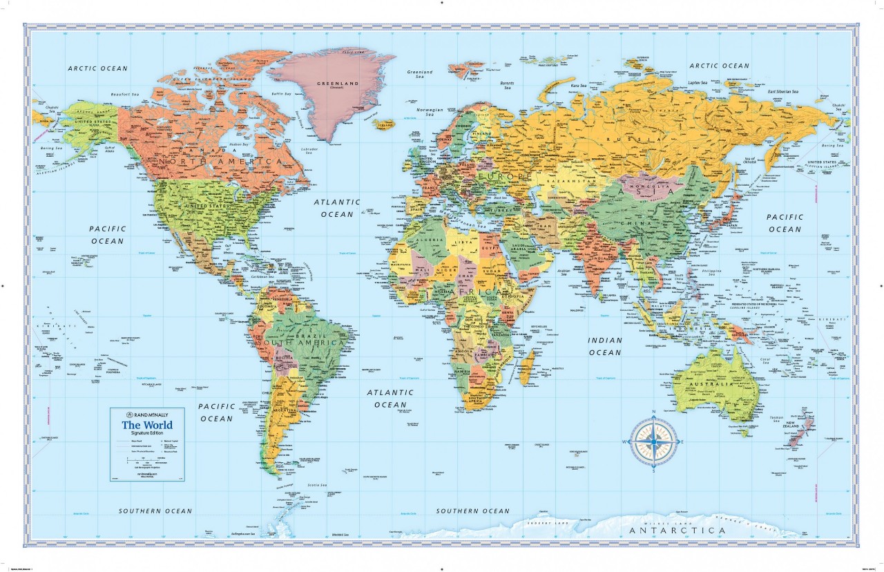 Rand McNally M Series World Wall Map