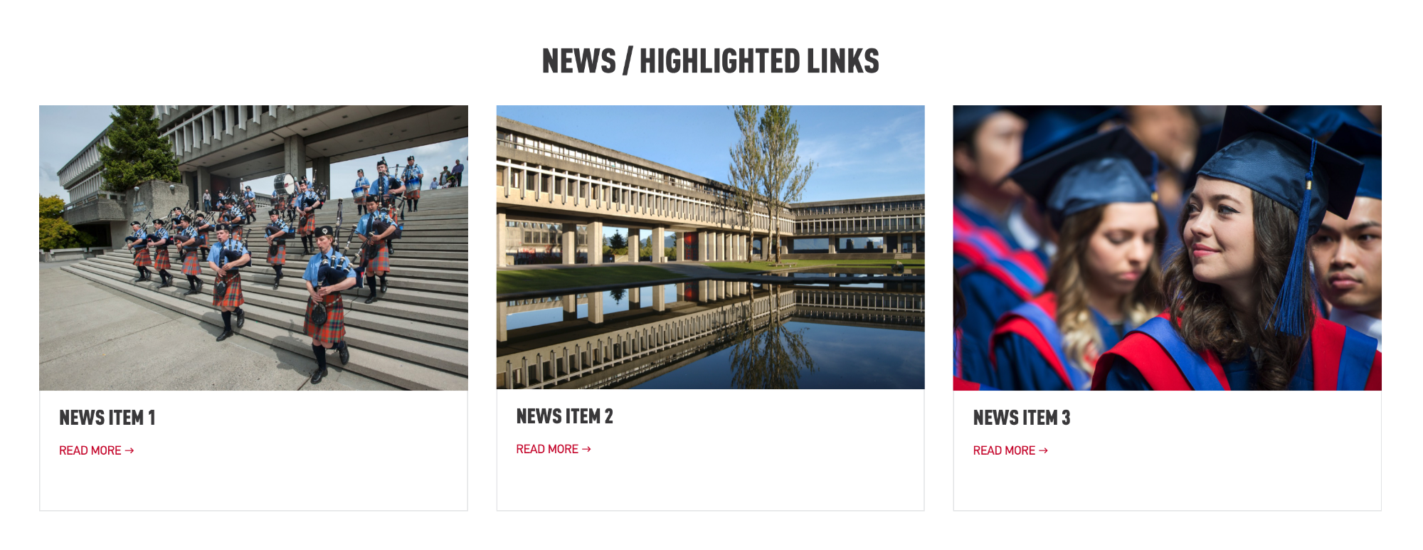 This image is of news items styled as three columns 