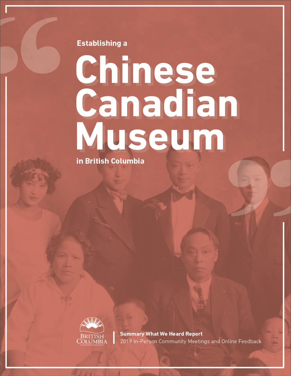 Cover of the Establishing a Chinese Canadian Museum report