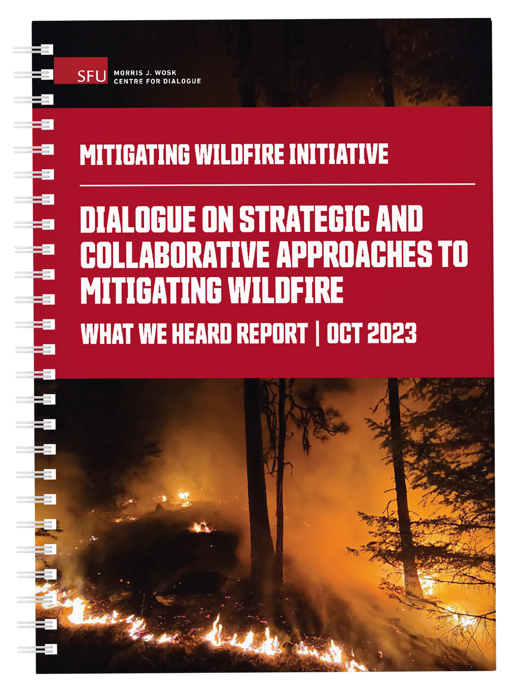 Mockup of the cover of the what we heard report for the dialogue on strategic and collaborative approaches to mitigating wildfire